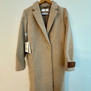 Babaton Women's Tan Herringbone Trench Coat